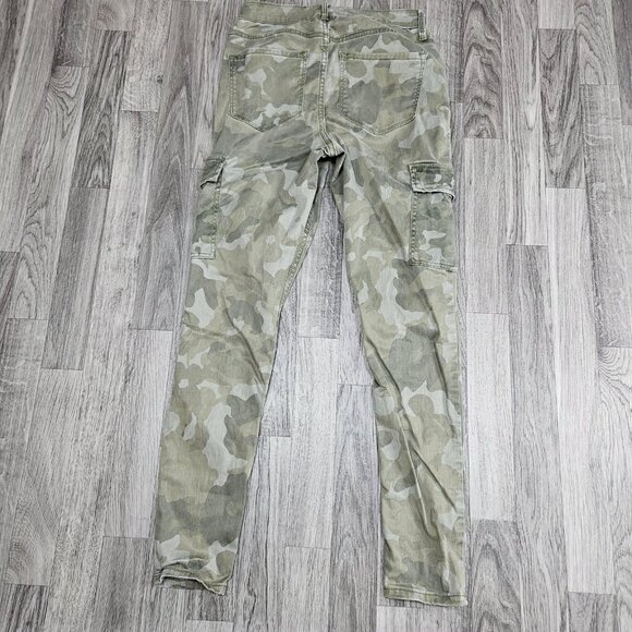 Old Navy Rockstar Jeans Womens 4 Green Camo High Rise Super Skinny Cargo Pants - Picture 2 of 10